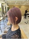 ぱつっとボブ×ピンクラベンダー!