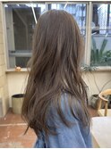 ブリーチなしダブルカラーくすみベージュグレージュミルクティー