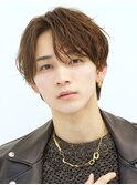 ニュアンスアップバングミルクティーベージュ毛流れショート