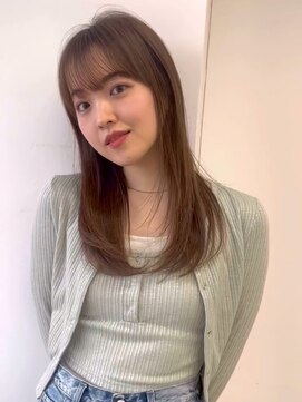 アースコアフュールボーテ 新潟中野山店 (EARTH coiffure beaute) ナチュラルベージュ_ヨシンモリ_顔周りレイヤー_レイヤーカット