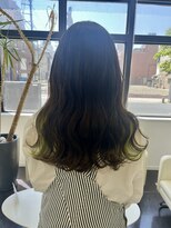 プランタン フォー ヘアー(printemps FOR HAIR) インナーカラー×ライムイエロー
