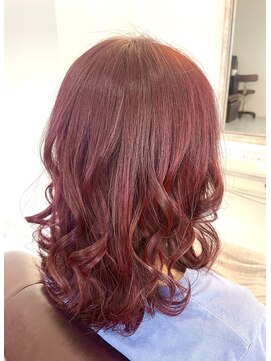 スニップヘア(snip hair) 艶感レッドピンク