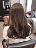マロンブラウン/艶感カラー/簡単ヘアセット/髪質改善/波ウェーブ