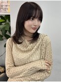 レイヤー/ミディアム・ロング/20代/顔周り/ブラウンベージュ