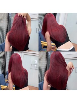 ジュイル シブヤ(JEWIL SHIBUYA) ブリーチなしダブルカラーで作るボルドーカラー