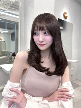 ポプルス(popls) ミディアムレイヤーハッシュカット顔周りレイヤーカット韓国ヘア