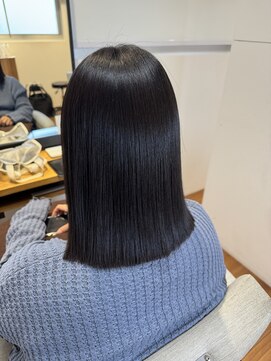 切りっぱなしボブ×髪質改善トリートメント