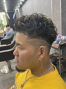 ライズトーキョー 土浦店(RISE TOKYO) 【宮城リョータ風】オールバックメッシュスパイラルパーマ!