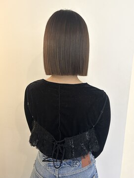 パークホワイト 代官山(PARK White) 切りっぱなしボブウルフレイヤーハッシュカットココアブラウン