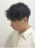 MEN’S HAIR/波巻きツイストスパイラル/リバースセンターパート