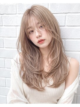ピースオブヘアー(PEACE of hair) 【透明感ミルクティーベージュ×韓国風レイヤー】
