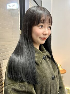 ヌープヘアーアイス(NUUP.hair ici) 大人可愛い/暗めオリーブ/小顔カット