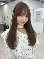 ユーフォリア 青山(Euphoria)&nbsp;ラベンダーカラー透明感カラーアッシュグレーロングヘア内巻き◎