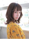 シースルーバング ダブルカラー 簡単スタイリング★★