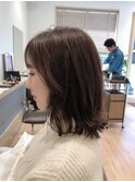 イメチェン カーキグレージュ Aラインボブ