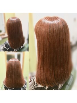 ディーリンク 南橋本店(HAIR MAKE DLINK) 切りっぱなしロングピンクブラウン