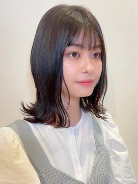 トップヘアー アヴェニュー 刈谷(TOPHAIR Avenue) 艶々ダークブラウンカラーのくびれ外ハネ！/ニュアンスカラー