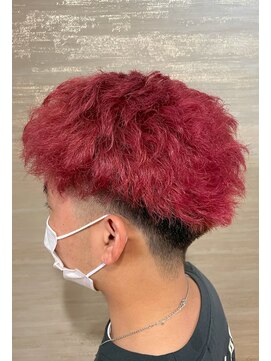 アールヌーベルヴァーグ(ar nouvelle vaugue) グラデーションツーブロック!レッドカラー!