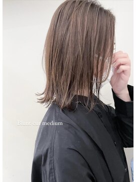 ネオリーブアイム 横浜西口店(Neolive aim) 切りっぱなしボブ_ミディアム_フォギーベージュ★foggy beige