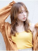 大人フェミロング_アースカラーくびれヘアツートンカラー_28928