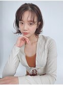 シースルーバング/小顔くびれミディアムボブ