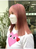ダブルカラーミルクティーピンクベージュカラーケアブリーチ韓国