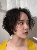 パーマ ショートボブ【ショートヘア/ボブ/ひし形ショートボブ】
