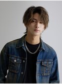 縦落ちウルフパーマ/ウザバング/波ウェーブツイストパーマメンズ