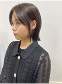 外ハネボブ × フロントレイヤー × silver blue color