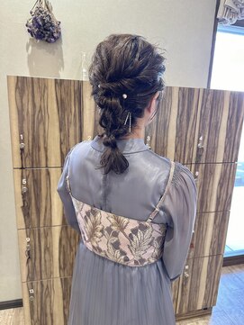 マテリア ヘアー デザイン(materia hair design) 【セミロング】ぽこぽこあみおろし