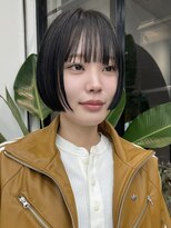 サンド 大阪梅田(sand)&nbsp;＠hitoshi__sand ボブ/黒髪/ネビージュ/小顔/ワンレン/大阪梅田