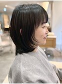 本八幡×ミディアム×レイヤーカット×小顔