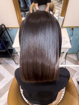 ロンドアベニール 北千住(Lond avenir) イメチェン外ハネボブ美髪ワイドバングレイヤー髪質改善縮毛矯正