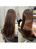 #髪質改善#縮毛矯正#美髪矯正 before/after