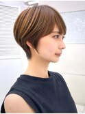 絶壁解消/顔まわり/小顔効果/ショート/前髪カット/小顔ショート