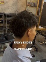 オーバー 町田店(OVER)&nbsp;スパイキーショート×テーパーフェード