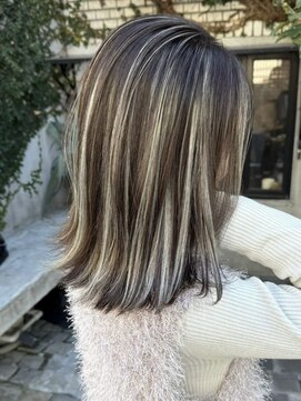 ディモアンド 表参道(Dimo&) ハイライト/イメチェン/ホワイトブロンド/外ハネボブ/美髪/