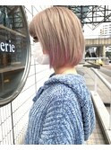 ミルクティーベージュ×インナーピンクスタイル☆