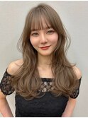 美髪レイヤーカット/顔まわりレイヤー/くびれミディアムレイヤー