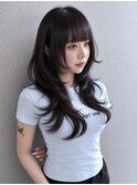 クラゲウルフ/ニュアンスレイヤー/韓国ヘア/ダークブルー