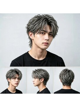 メンズ サロン ドット トウキョウ 町田店(men's salon dot. tokyo) フェザーショート×ローライト