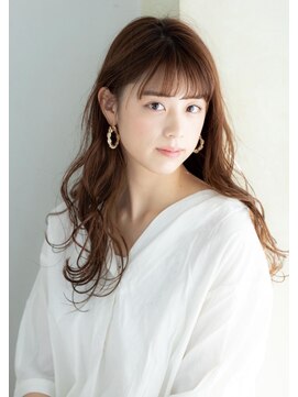 ヘアーアートシフォン 川口東口店(hair art chiffon) オリーブアッシュorピンクベージュのボブルフ風ロングボブ