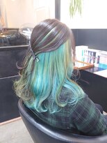 ミアロ 泉中央店(miaro)&nbsp;インナーカラー×ブルー・イエロー