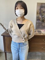 ヘアーアイストゥーレ(HAIR ICI TRE)&nbsp;ボブ　ぷつっとカット　担当　渡邉桜桃