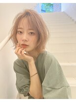 ジエクト カナウ(The Ect canow)&nbsp;ミディアム/オルチャンヘア/大人ガーリー/ミントベージュ