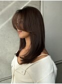 レイヤーカット柔らかブラウンカラー30代40代【目黒白金】山岡