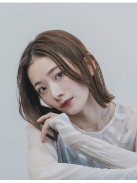 ヴィーナス 神辺店(Ve-nus) グレーベージュ大人ナチュラル外ハネ結べるショートボブ長め前髪