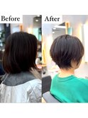 【乾かしただけ】20代30代40代　軽め　スッキリショート　本厚木