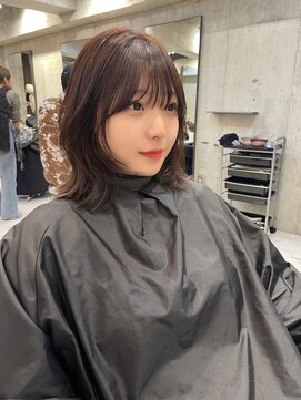 サイン 表参道(SIGN) 韓国ヘアーハッシュカットレイヤーカットグレージュブリーチ無し