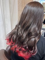 レゴヘアー(Lego Hair)&nbsp;裾カラーレッドロング